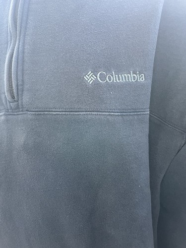 Sudadera Columbia Sportswear Company Vintage Bordada Azul 1/4 con Cremallera Para Hombre XXL - Imagen 3 de 13