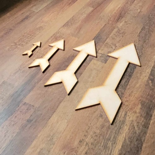 Wooden Large Laser Cut Arrow Craft Shape 10-60cm MDF Embellishment Decoration 04 - Picture 5 of 9