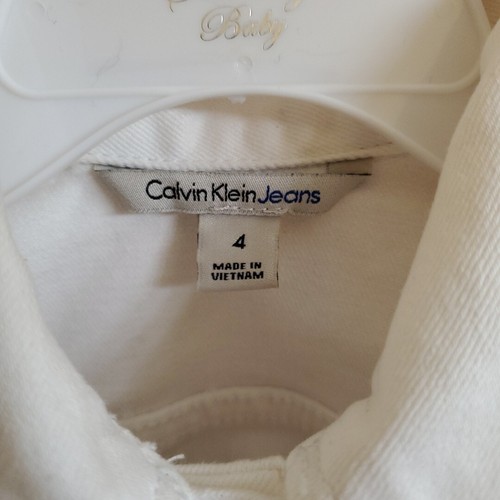 Calvin Klein Jeans Girls Denim Button Up Jacket Size 4 - Imagen 2 de 13