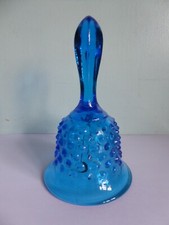Fenton - Hobnail - blaues Glas - Glocke