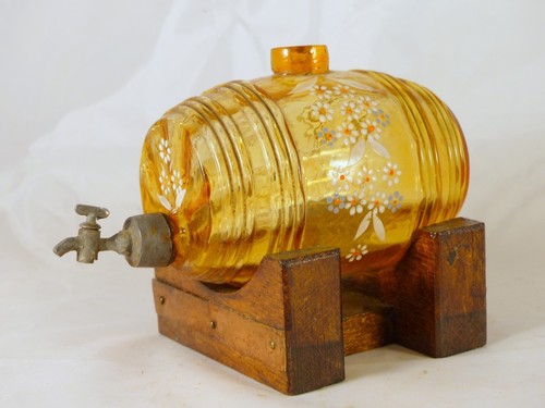 Superbe ancien petit Tonneau Emaillé LEGRAS? Antique Grench Enamel Barrel 1900 - Picture 9 of 9