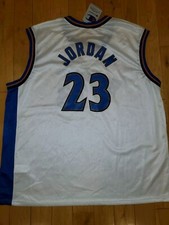 New 2001 Champion Michael Air Jordan White WASHINGTON WIZARDS NBA Team JERSEY 48