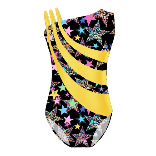 Kids Girls Dance Set Training Leotard With Shorts Sleeveless Sports Suit Shiny - Picture 57 of 82