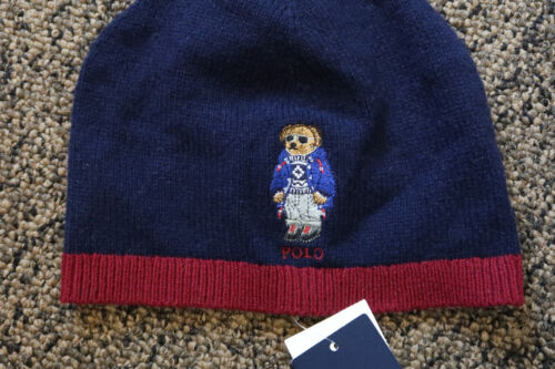 New Polo Ralph Lauren Kid's Polo Bear Beanie Size 4-7 (41cm) - Picture 2 of 3