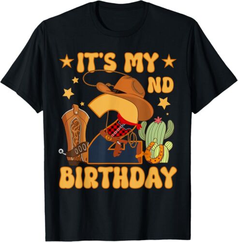 It's My 2nd Birthday Cowboy Rodeo Horse 2 Year Old Bday Boy T-Shirt Hoodie