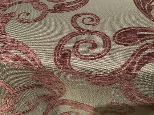 CHENILLE *Cavail* Mulberry/grey Curtain/cushions/throw 10.00 metres - Bild 7 von 7