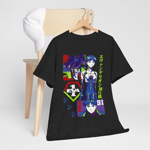 Shinji Ikari Shirt Neon Genesis Evangelion Anime Tee T-Shirt Asuka Rei Unisex - Bild 13 von 20