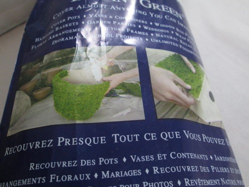 Instant Green Moss Mat Fairy Gardens Fresh Green 18" x 48" 6 Square Feet NIP - Picture 6 of 8