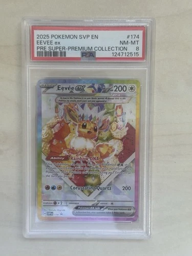 Pokémon 2025 SVP EN Eevee Ex Pre Super-Premium Collection PSA 8