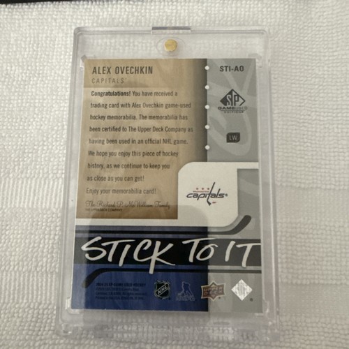 24/25 SPGU Stick To It Alex Ovechkin Hockey Card #STI-AO 8/25 - Picture 6 of 6