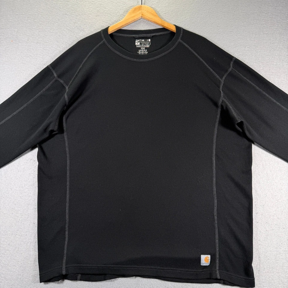 Camisa térmica de manga larga Carhartt para hombre ajuste relajado peso medio tejido gofre Foto 3 de 4