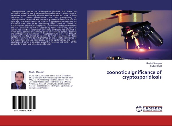 Zoonotic Significance Of Cryptosporidiosis Raafat Shaapan (U. A.) Taschenbuch-image