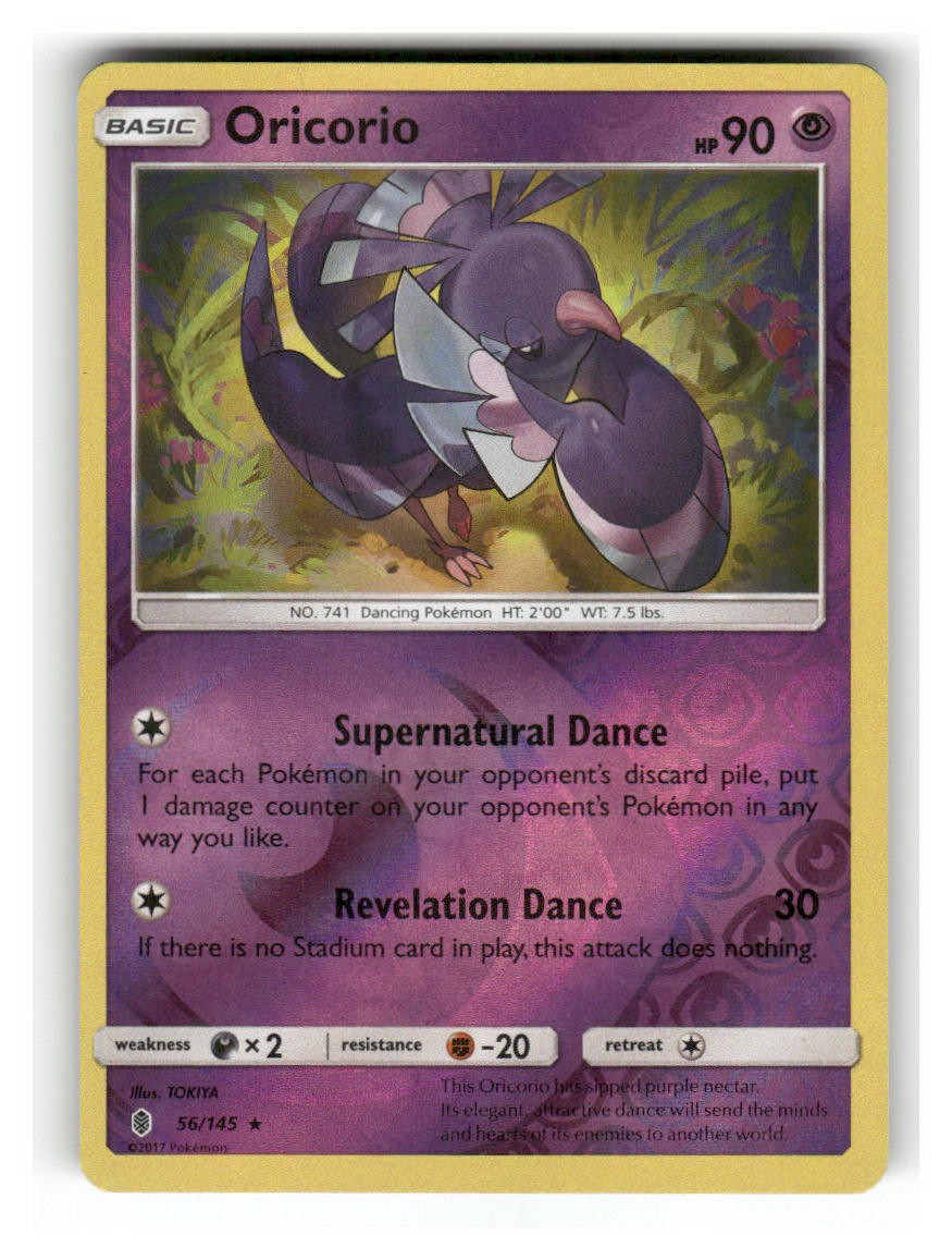 Oricorio (56) - 56/145 - LP - SM - Guardians Rising - Reverse Holofoil