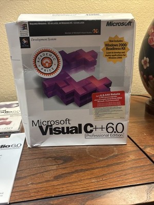 Open Unused Microsoft Visual C++ 6.0 Professional Edition 1999 CD-ROM Windows
