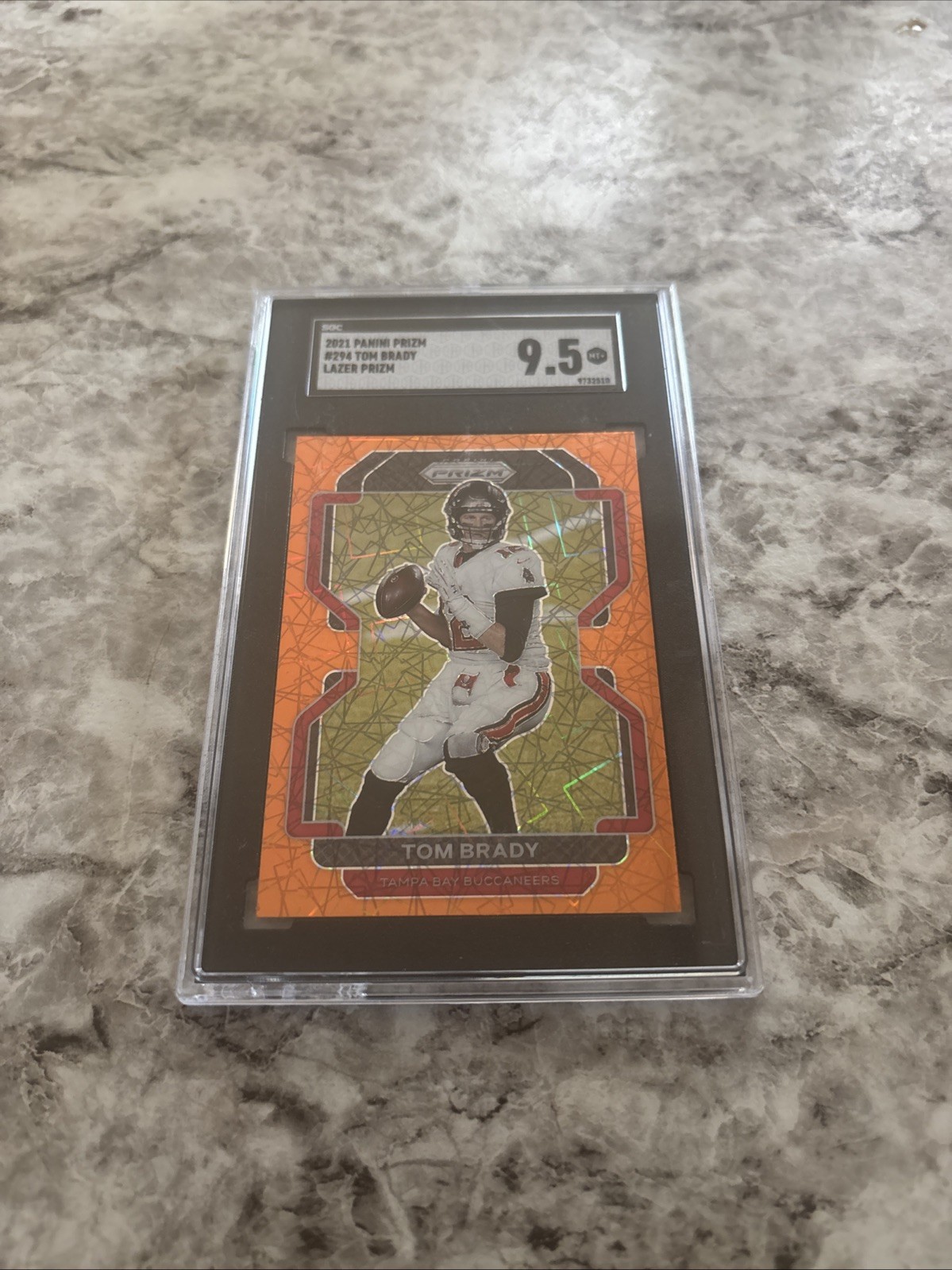 2021 Panini Prizm Tom Brady #294 Laser Prizm SGC 9.5 Mint