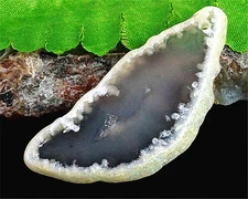 AA33747 63x28x5mm Natural Druzy Geode Agate Slab/slice Pendant Bead