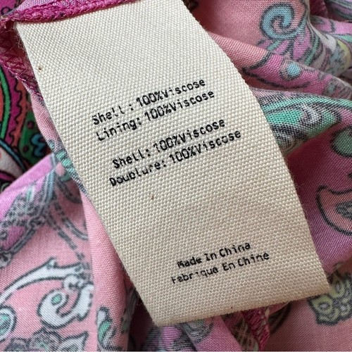 Maxi abito L'Agence Stefani tg XS rosa arancione paisley bottoni davanti - Foto 9 di 9