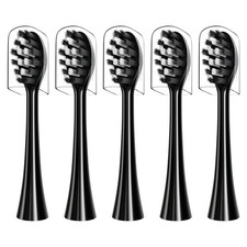Replacement Toothbrush Heads Compatible with Gleem 1 Count Pack of 5 , Black