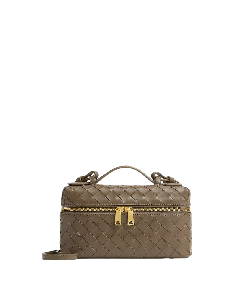 BOTTEGA VENETA Bang Bang $3200 Pinecone Intrecciato Leather Vanity Case New