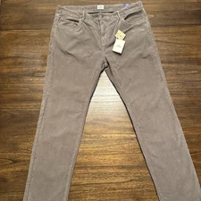 Faherty Men’s Stretch Corduroy Cotton Blend Rugged Grey Pants Size 36x32  (New)
