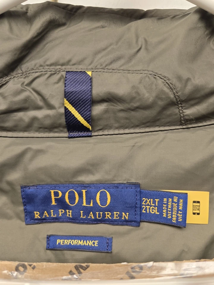 Polo Ralph Lauren Packable Water Repellent Full Zip Green Jacket Men's 2XLT - Image 3 of 4