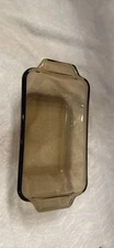 Vintage Anchor Hocking Ovenware Amber Loaf Pan  1.5 Qt 5.25 X 9 X 2.75