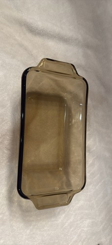 Vintage Anchor Hocking Ovenware Amber Loaf Pan 1.5 Qt 5.25 X 9 X 2.75