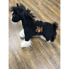 Disney Store Angus Plush Brave Pixar Horse Large Black White Good Shire Horse