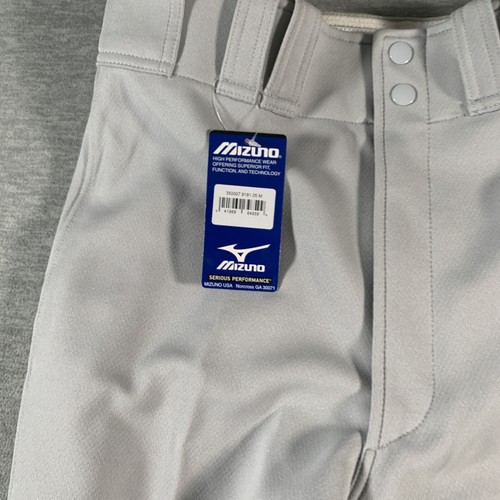 Pantalones de béisbol Mizuno para hombre gris medio 100 % poliéster puño elástico nuevos con etiquetas - Imagen 5 de 13