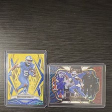 Panini Prizm Field Level Detroit Lions Select 2023 Montgomery Gibbs 2 Card Lot