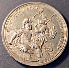 historyczny medal zwycięstwa z 1706 roku, zwycięstwo w bitwie pod Ramillies, srebro