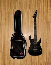 ESP LTD MH-17 7-String Electric Guitar-Black (Excellent Cond) - soft shell case