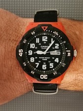 Men's Casio MRW-200H Day Date Quartz Watch. New Battery & Maratac Zulu Band!