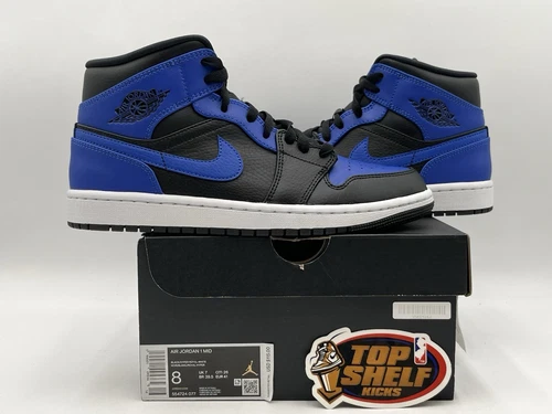 DS New Nike Air Jordan Retro 1 Mid Hyper Royal 2021 Size 8 Authentic Basketball 