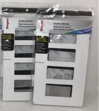 Legrand Screwless Wall Plates 4-Gang White #RWP264WCC6 Qty:2