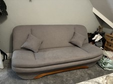 Click clack grey fabric 3 Seater Sofa bed with ample storage under seating area