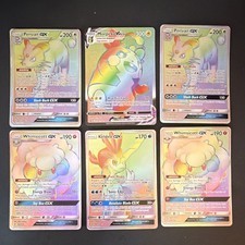 Pokémon TCG 6 Card Lot Holo GX/VMAX Persian Morpeko Whimsicott Keldeo 227/214
