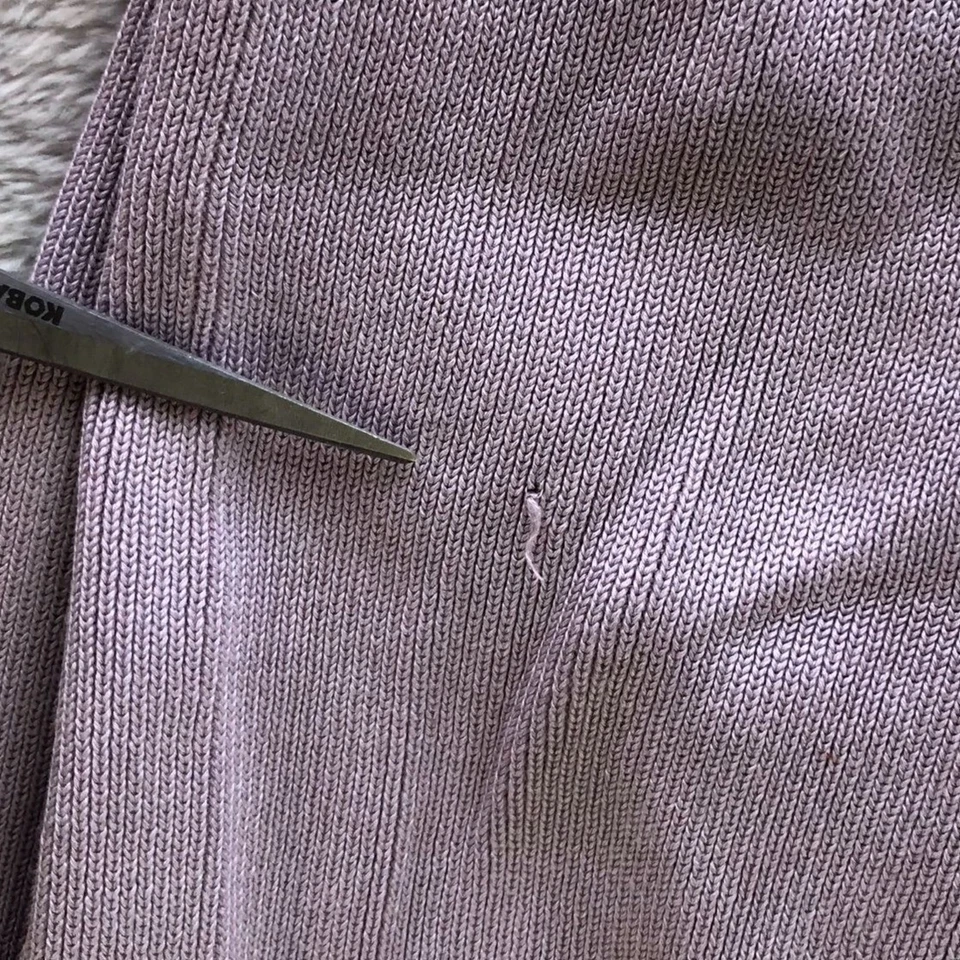 Cárdigan suéter para mujer L.L.Bean talla XL tejido abrigo abotonado rosa mezcla de seda Foto 4 de 4