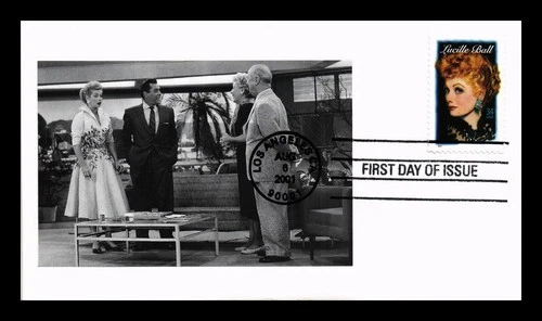 US COVER FIRST DAY OF ISSUE I LOVE LUCY LUCILLE BALL & DESI WITH THE MERTZES