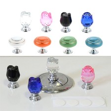 Multicolour Cute Flower Shaped Toilet Button Replacement for Women Long Nail Art