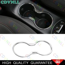 For Jeep Compass 2017-2020 Chrome Silver Central Console Gear Water Cup Cover 1*