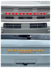2021-2025 Bronco Sport Front & Tailgate Lettering -  Premium Cast Vinyl Decal