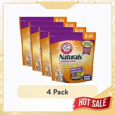 4P ARM  HAMMER Naturals Clumping Cat Litter With Corn Fibers, Fresh Scent 9lb