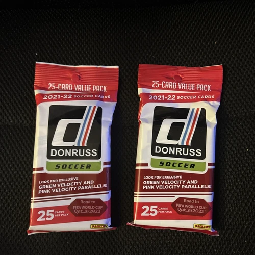 (2) 2021-22 Panini Donruss Soccer Road To Qatar Value Packs 25 Cards