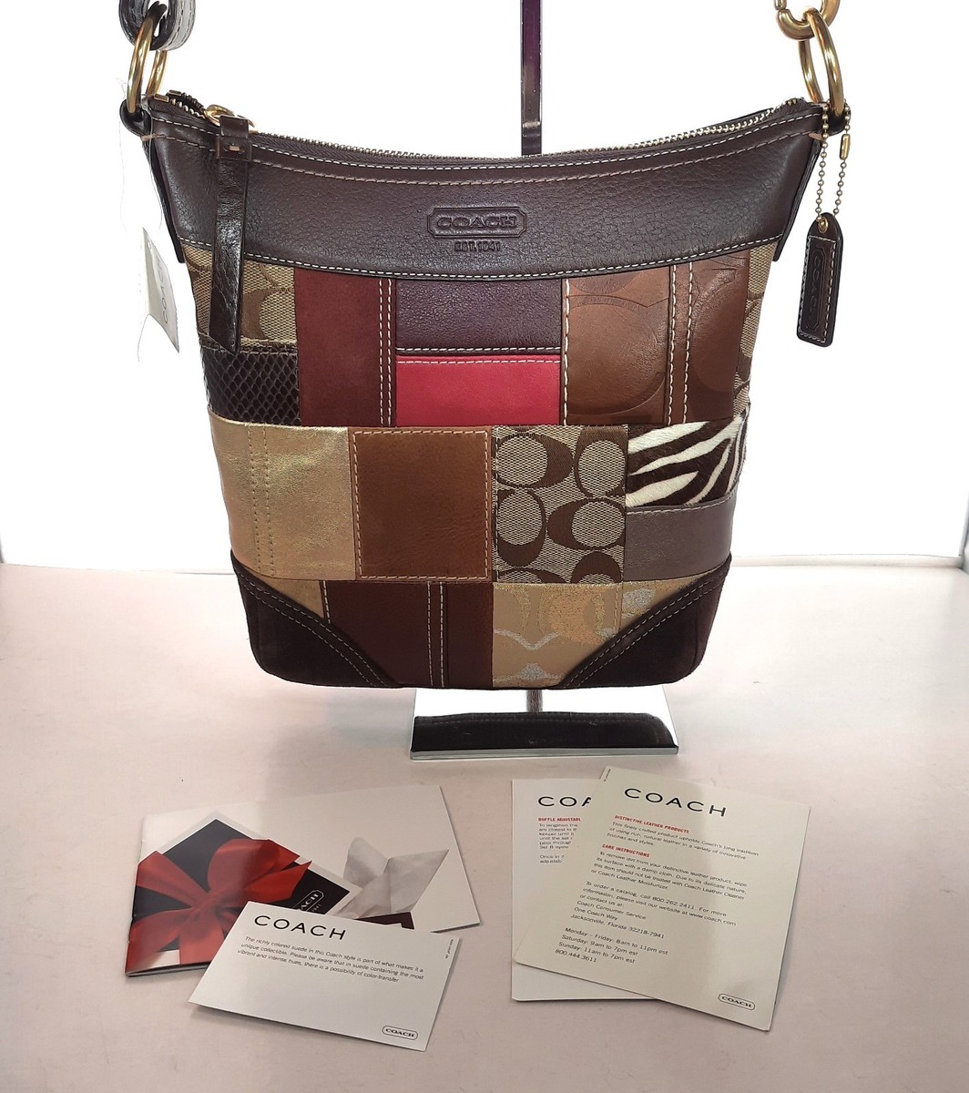 Coach Signature Patchwork Multicolored Bag Purse for sale online