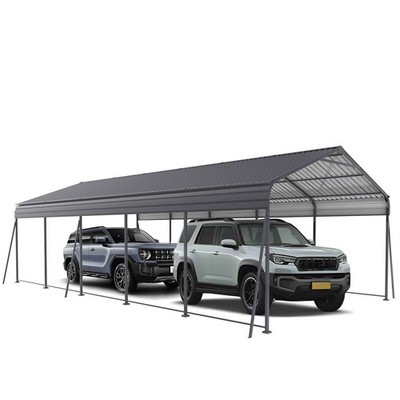 13x26.5 FT Metal Carport Heavy Duty Garage Canopy Galvanized Steel Roof for Car