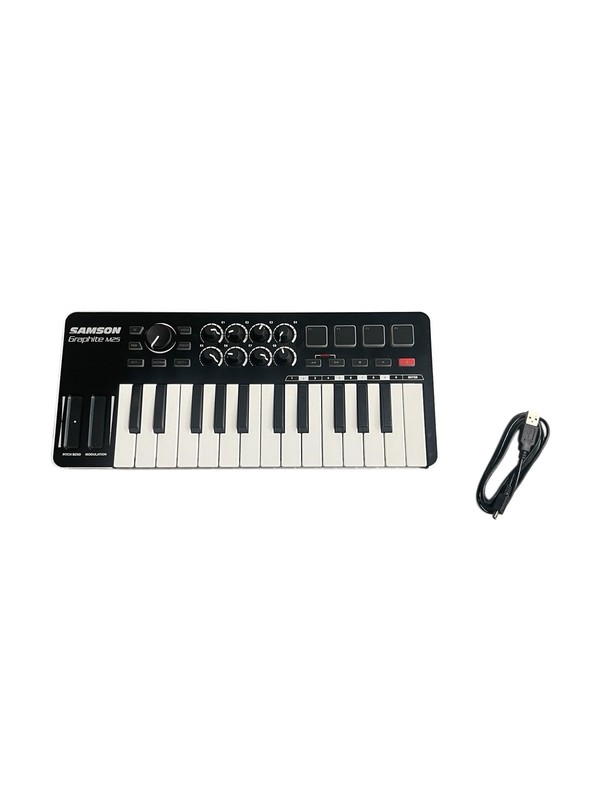 Samson Graphite M25 Mini USB MIDI Controller w/ USB Good Condition*396