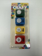 McGill Craft Paper Punch 4-In-1 Craft Value Pack Circle Heart Star  Daisy
