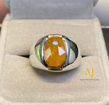 Natural Yellow Sapphire Ring Sterling Silver Handmade 925 Gemstone Jewelry