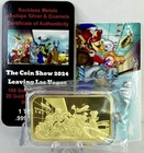 2024 Reckless Metals Leaving Las Vegas #7 Gilded 1 oz Silver Bar COA All Chips